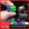 Car Sticker 4pcs Car Wheel Tire Valve Tyre Caps Universal Auto Accessories For Mercedes Benz CLK GLC W212 C200 C300 W203 W204 W2