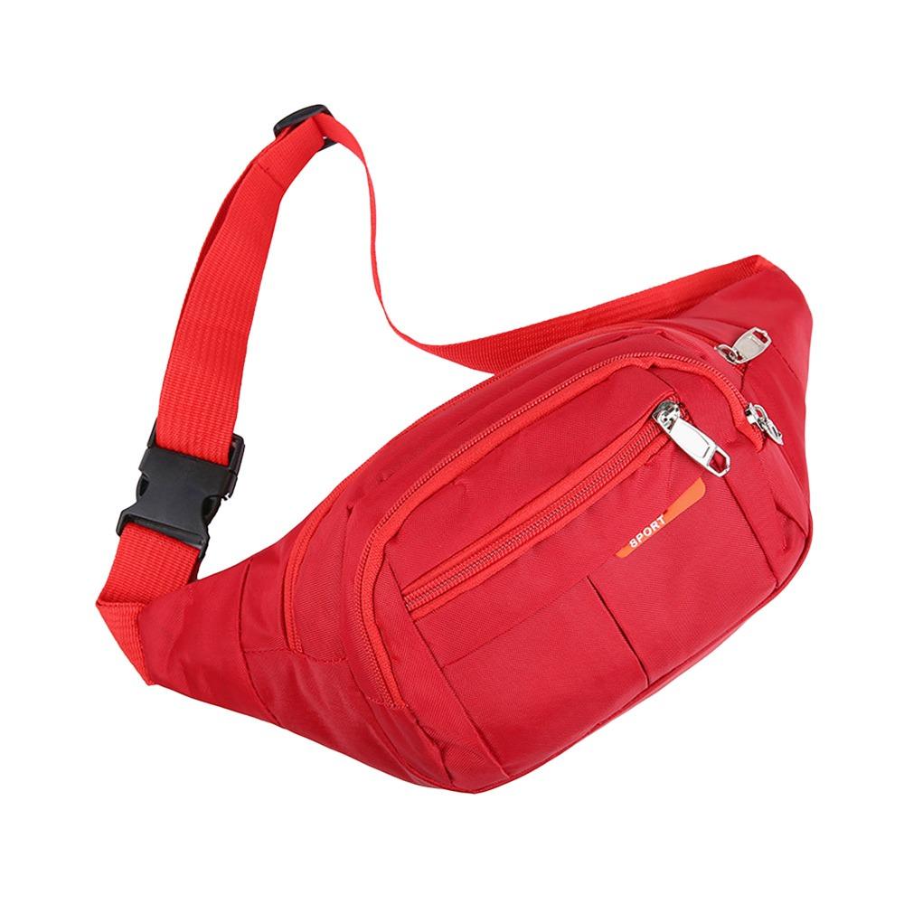 Modische Nylon-Taillentas Motion-Geldbörse Fanny Pack Wasserdicht Mehrfarbig Lässig Brust-Handtasche Reise