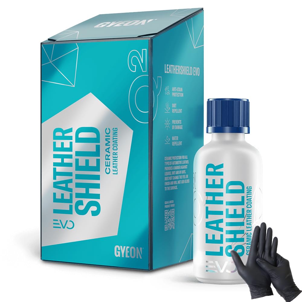 GYEON LeatherShield Official Japanese LeatherShield GO Nitrile Glove Leather Coating Agent EVO, Product, Q2-LSE5 Included, (50ml)