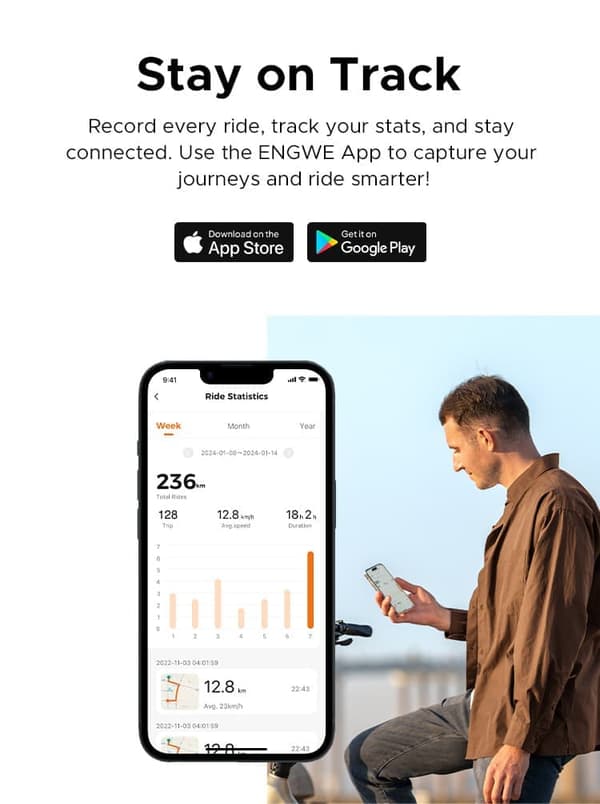 ENGWE L20 3.0 Boost Electric Bike - 48V 250W Motor, 120km Assisted Range, Fast Charging, Full Suspension for Urban and Off-Road Commute