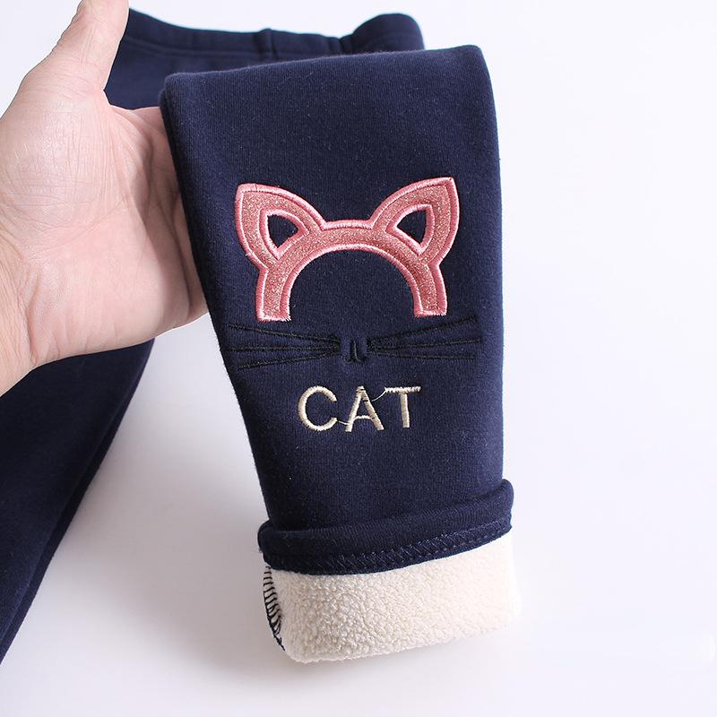 Girls Leggings Winter Pants, Children, Thick Velvet, Trousers, with Fleece