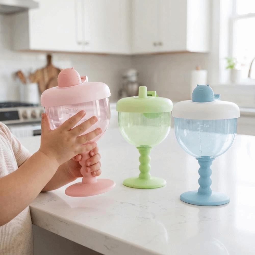 Leak-proof Learning Drinking Cup No-Spill Goblet Cup Durable High-heel Cup Daily Use