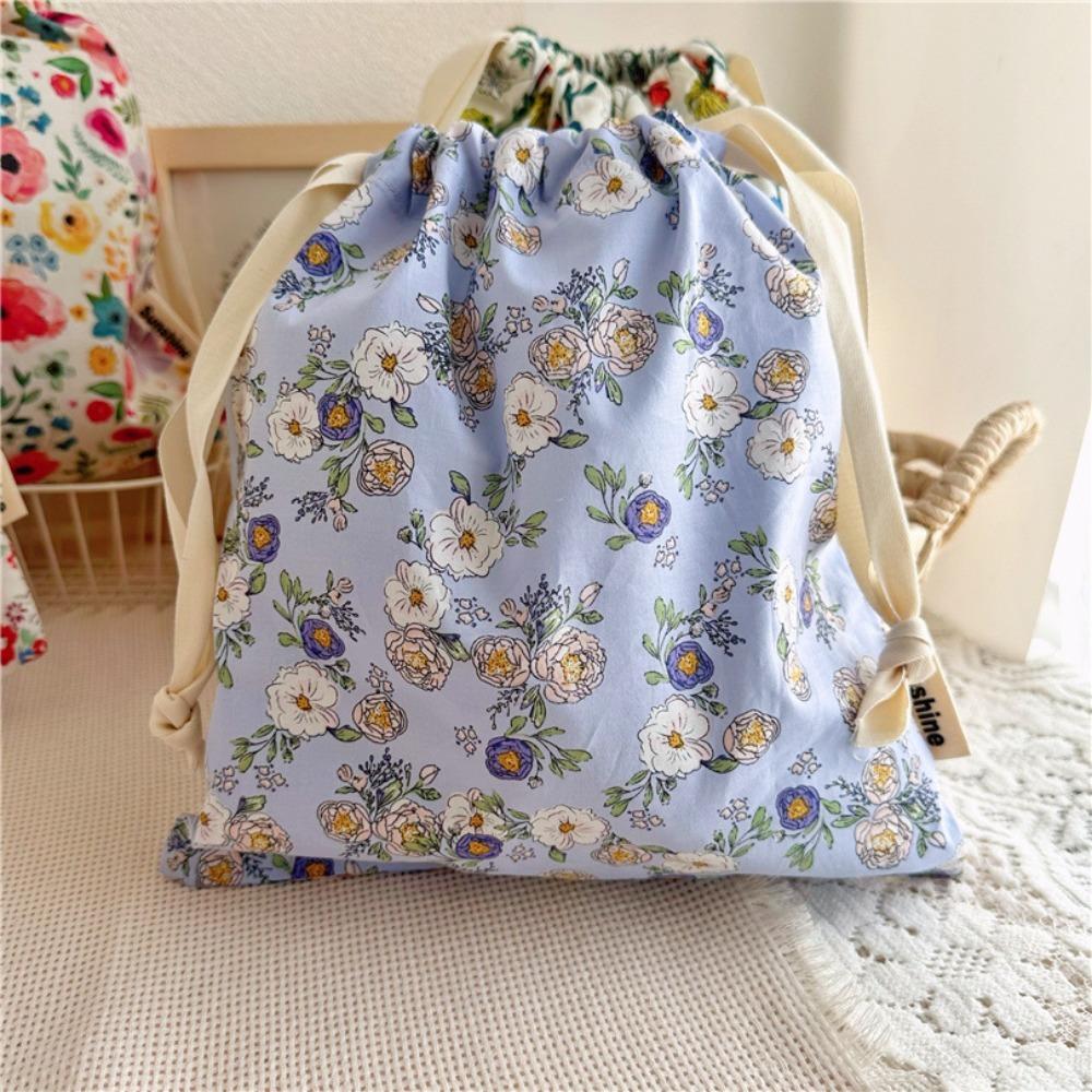 Large Capacity Travel Drawstring Bags Flower Print Underwear Storage Bags Clothes Organizer  Travel