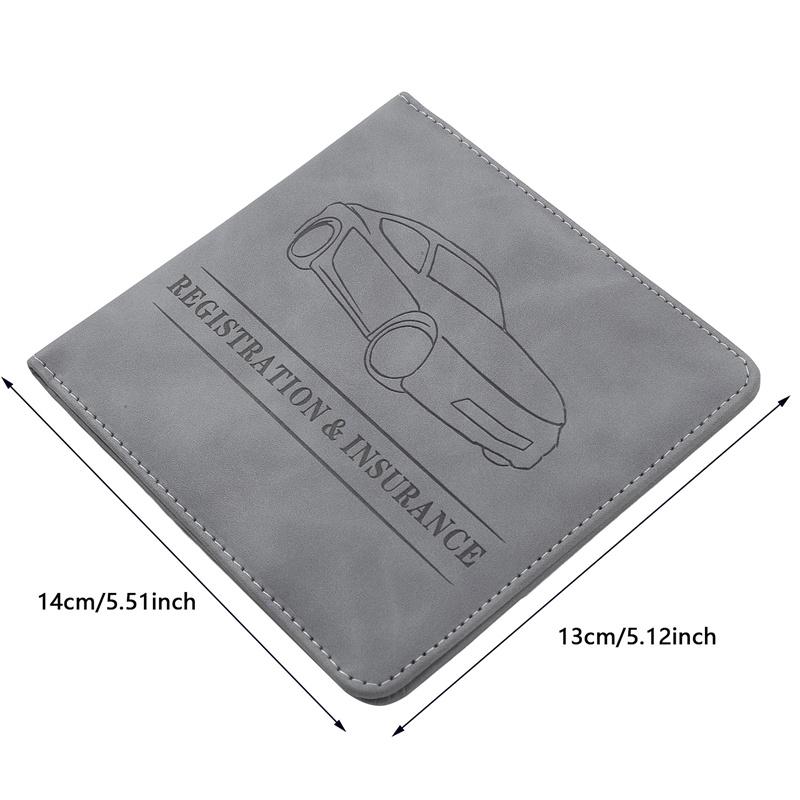 Leather Car Document Holder Organizer For Registration License Insurance Cards Vehicle Glove Box Storage Case