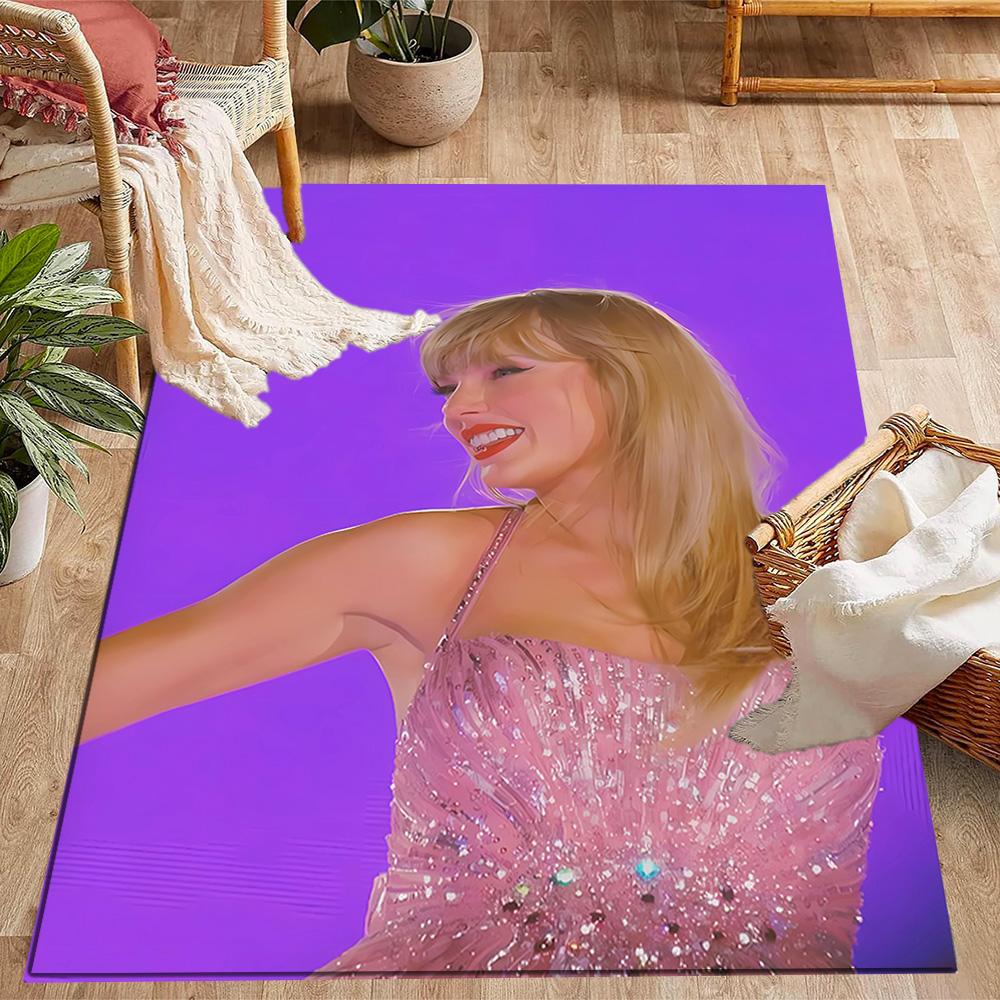 Taylor Swift Angel Themed Anti-Slip Rugs - Polyester Home Decor, Suitable for Bedrooms, Living Rooms, Doorways, Studios, and Decorations