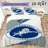 Millwall FC Set Copripiumino Trapuntato Coperta Trapuntata Federa Decorazione per la Casa Regalo di Compleanno (1 * copripiumino + 2 * federe senza imbottitura)