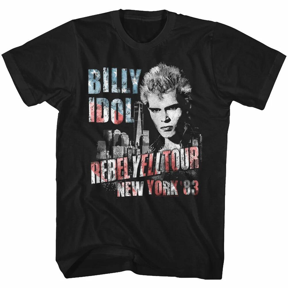 Billy Idol Rebel Yell Tour New York 83 Men s T Shirt Punk Rock Music Merch L