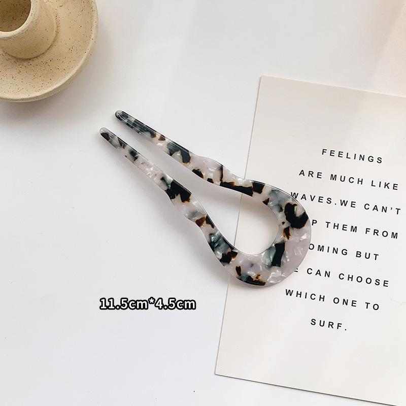 Mode Haarstäbe Haarspangen für Frauen Bunte Marmorstruktur Acetat Haarspange Mädchen Haaraccessoires Haarstäbe Neu