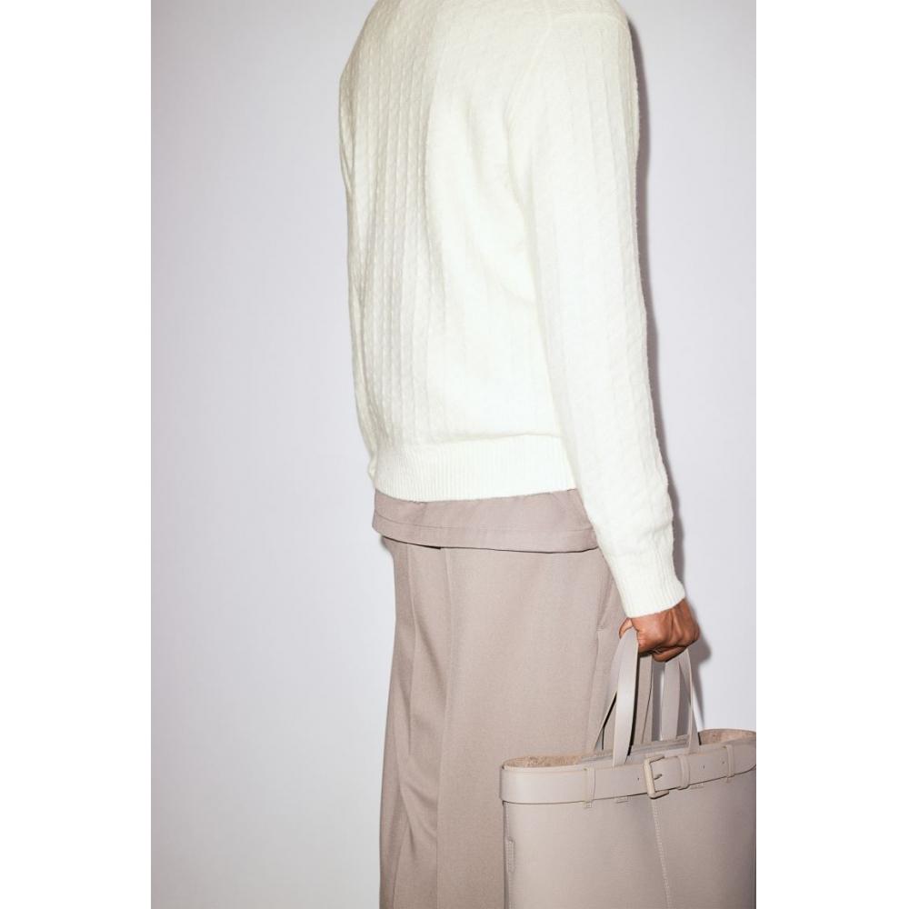 H M Turtleneck Sweater Regular Fit creaM