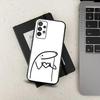 F-Flork Cute Funny Meme Phone Case For Samsung Galaxy A13,A21s,A22,A31,A32,A52,A53,A71,A80,A91 Soft Black Cover
