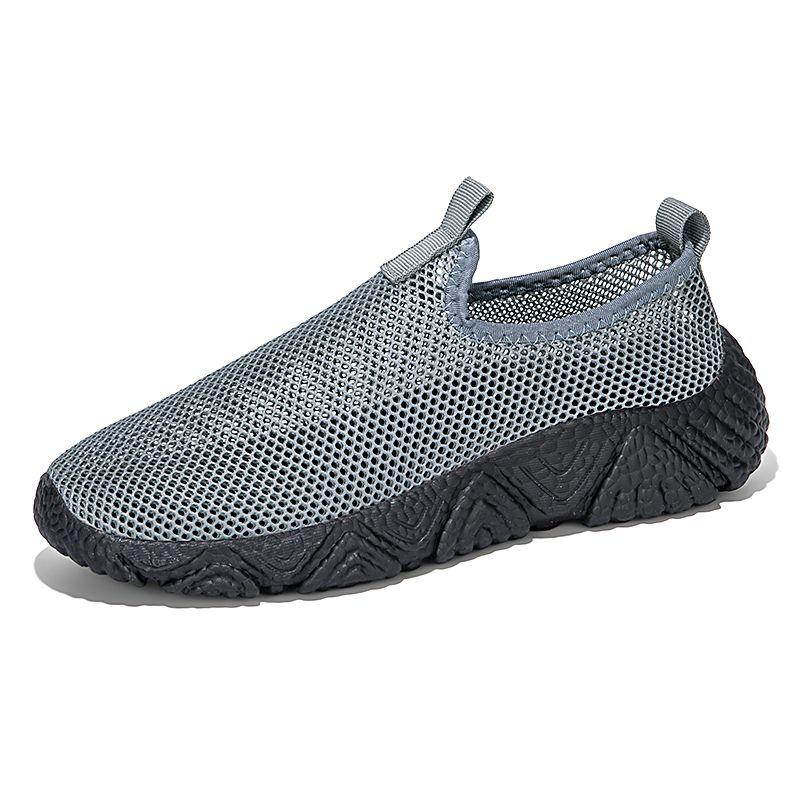 Mesh Upper Hollow Breathable Thick Platform Slip-on Sports Shoes for Men Original Deals Gym Cheap Liquidation Man Casual Sneaker