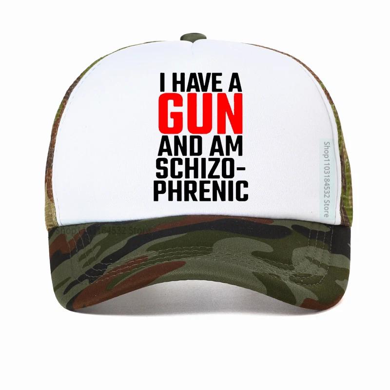 I Have A Gun and Am Schizophrenic Baseball Cap high quality Comfortable Adjustable Snapback hats Casquette