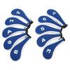 10pcs Golf Iron Head Cover with Number Printing Neoprene Zippered Golf Club Irons Covers Royal Blue