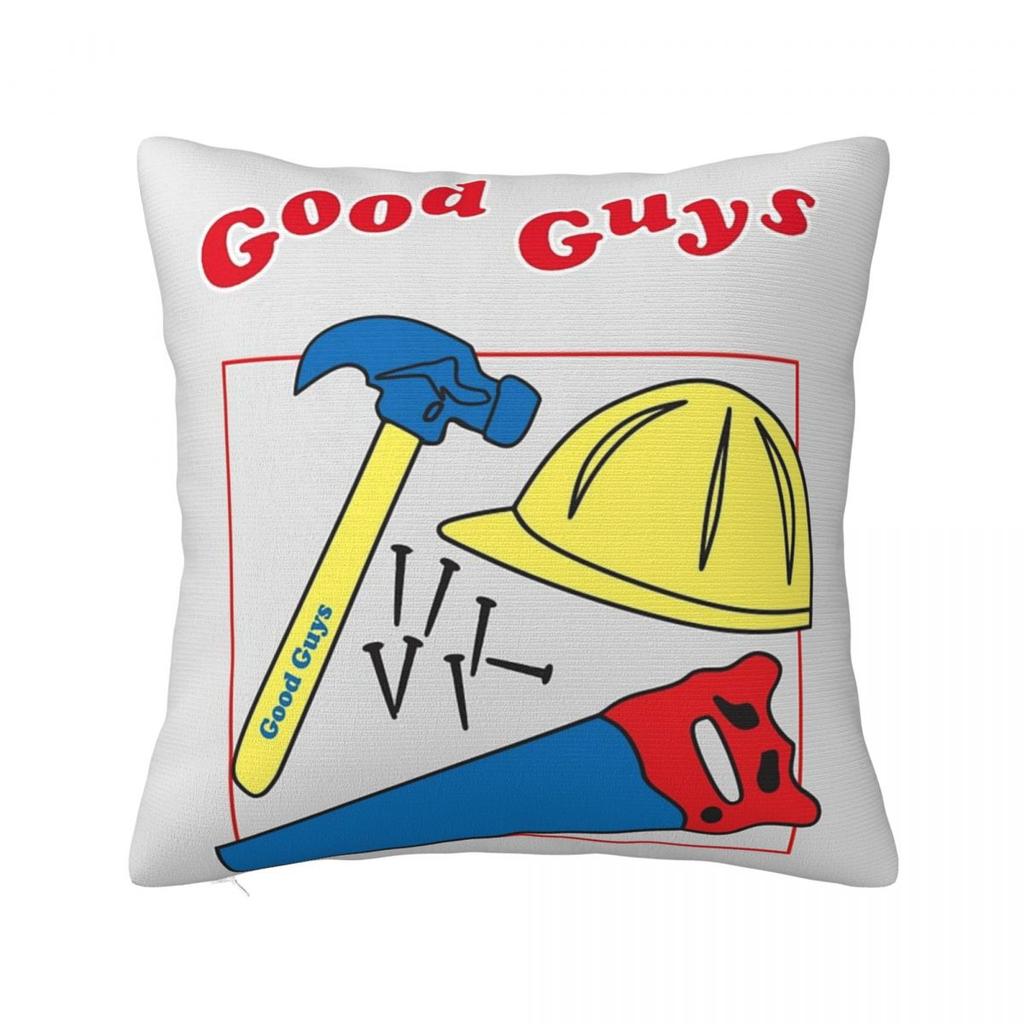 Good Guys Child'S Play Chucky Killer Doll Construction Square Pillowcase Cushion Cover Pillow Case Throw Pillow Cover For Home
