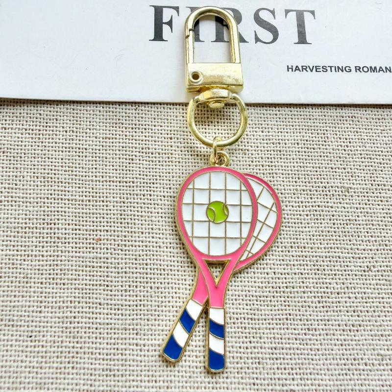 Mini Keychain Tennis Party Favors Tennis Ball Key Ring Tennis Bag Pendant Sports Keychain For Boys Girls School Carnival Reward