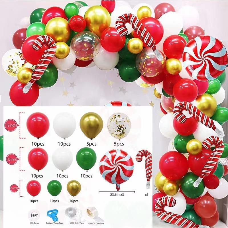 Christmas Balloon Set Shopping Mall Store Campus Holiday Party Wreath Atmosphere Decoration Props