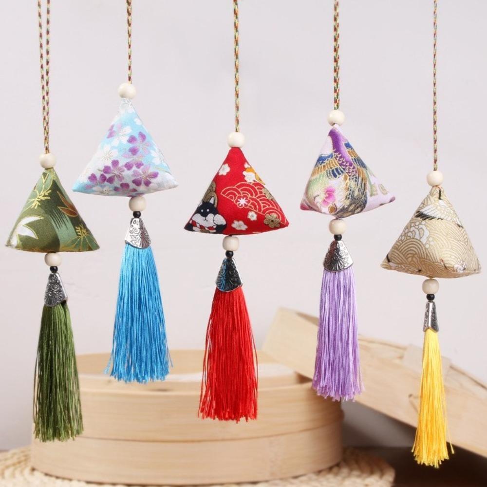 1/2 Stück Abweisend Auto Quaste Anhänger Amulett Segen Quaste Beutel Stickerei Kordelzugbeutel