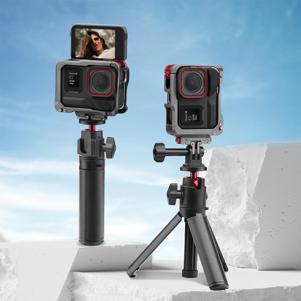Camera Protective Frame with Cold Shoe Mount Rabbit Cage for Insta360 Ace Pro 2 Camera Accessories argento