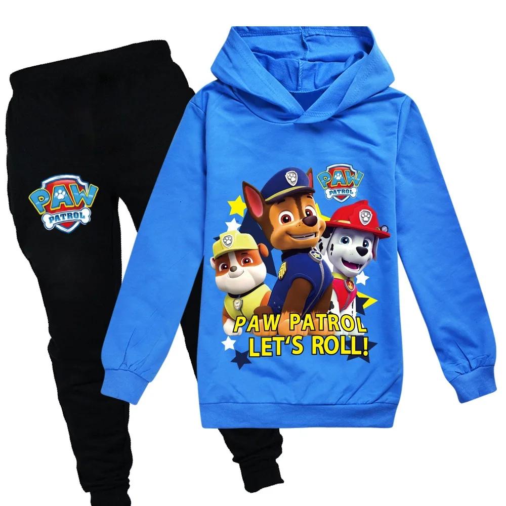 Çocuk Kapüşonlu Sweatshirt Kız Çocuk Giysileri Çocuk Giysileri Paw Patrol Kapüşonlu Sweatshirt Seti Sonbahar Takımı Kapüşonlu Sweatshirt Erkek Çocuk Günlük Pantolon Kazak Seti Kostüm
