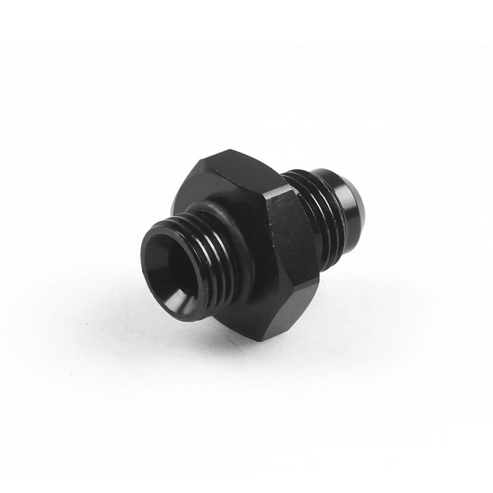 Black ORB-6 O-ring Boss AN6 6AN To AN6 6AN Male Adapter Fitting