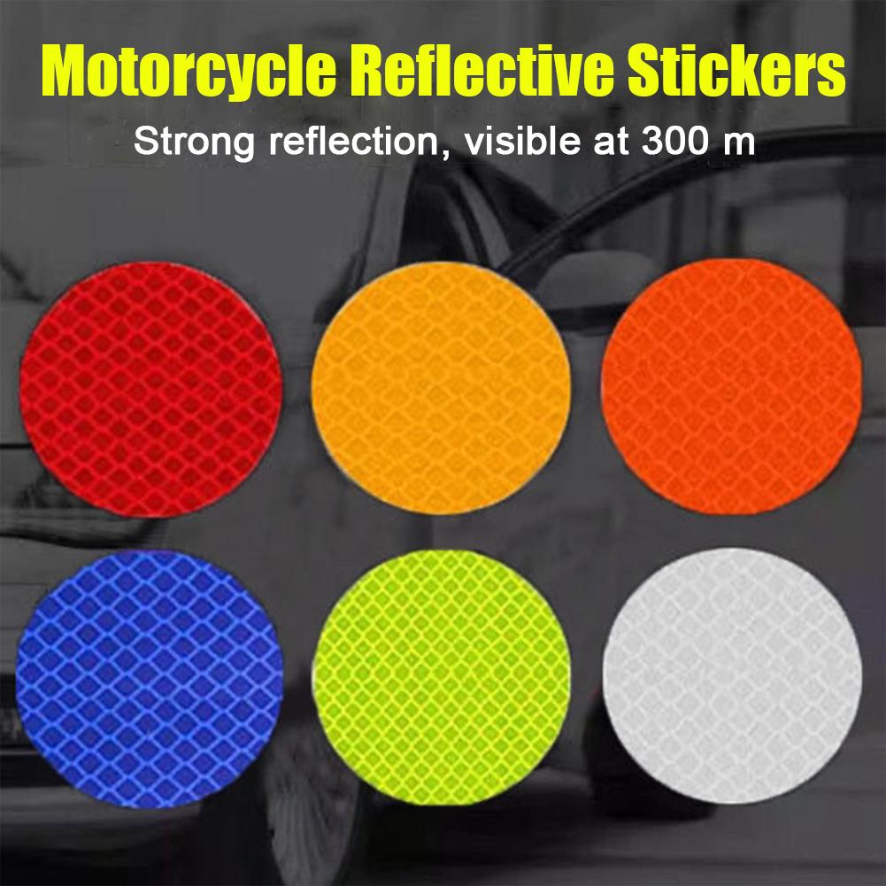 10pcs New Car Bumper Reflective Stickers Reflective Warning Strip Tape Secure Reflector Stickers Decals Safety Warning