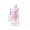 Water bottle high value cartoon girl student float straw cup tea separation rope portable plastic cup outdoor water cup