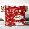 Christmas vintage snowman digital-printed polyester Bedroom velvet flannel cover blanket Fleece sofa cover blankets for beds