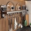 Wall-Mounted Kitchen Utensil & Pot Lid Storage Rack