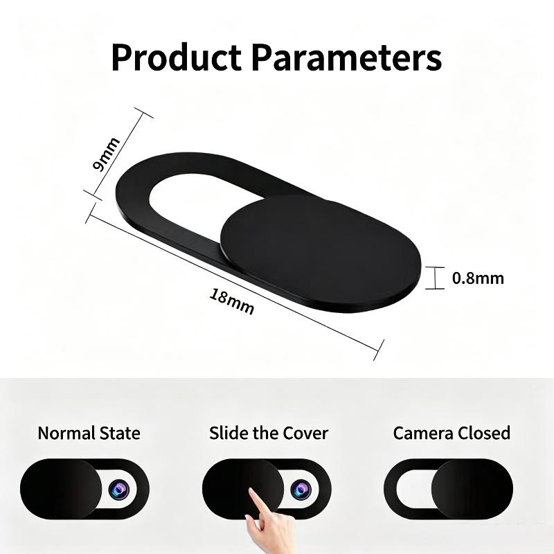 Reusable Webcam Privacy Cover No Residue Adhesive Slider Anti-Spy Camera Cover for Laptop Tablet Mobile Phone Business Travel