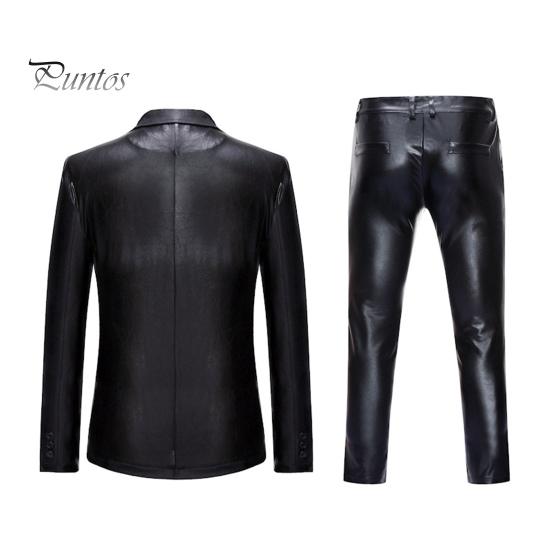 2 Teile/satz Männer Anzug Mantel Hosen Set Revers Langarm Einreiher Anzug Jacke Lange Hosen Set Goldene Prägung Business Anzug