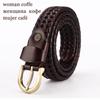 Gewebter Gürtel aus echtem Leder, Damenriemen, Herrengürtel, breiter Gürtel, männliches Rindsleder, Vintage-Modemarke