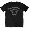 Wings Logo Paul McCartney Black Ufficiale Uomo Maglietta Unisex