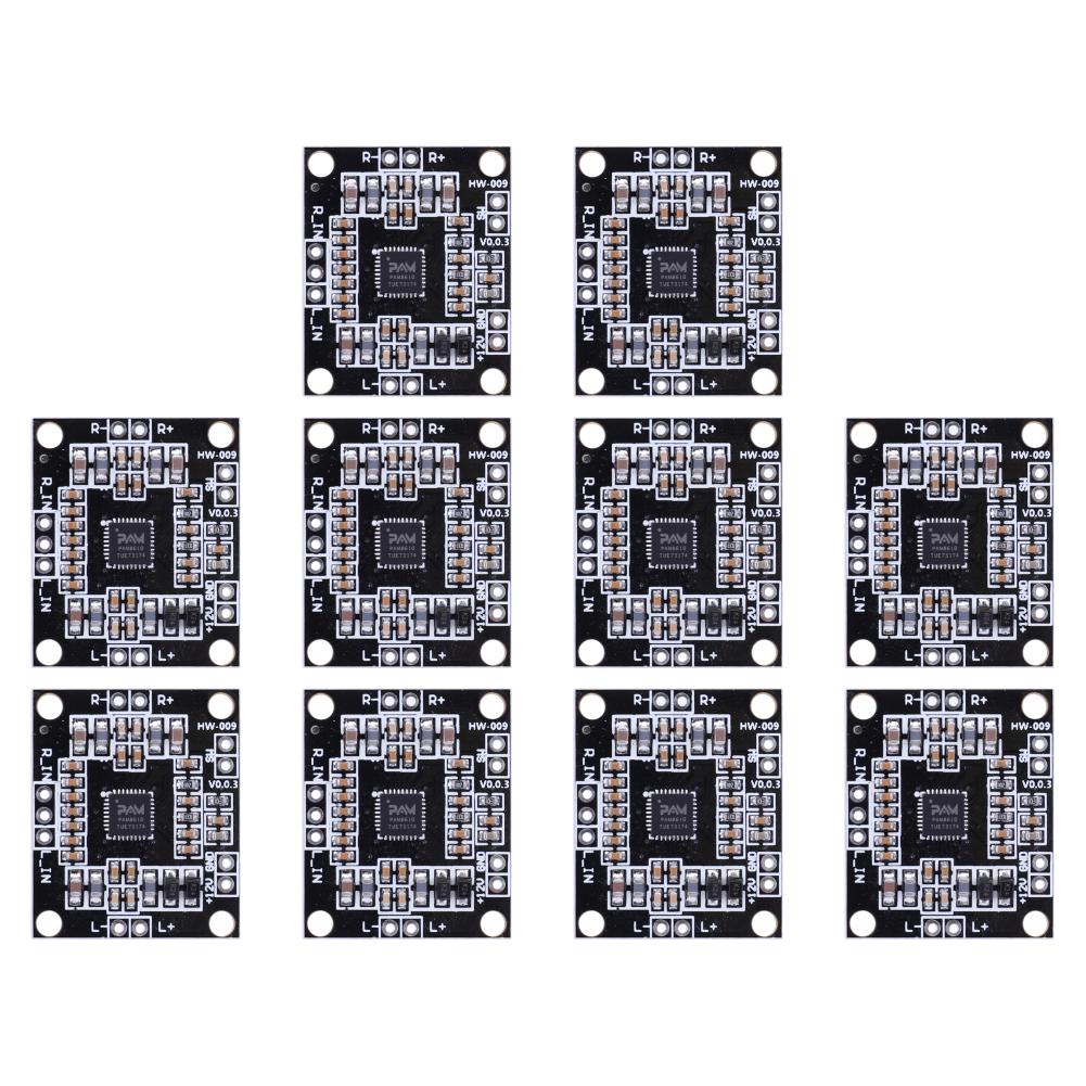 10-1pcs PAM8610 Stereo Mini Power Amplifier Board 2x15W Digital Audio Amplifier Board Class D Dual Channel