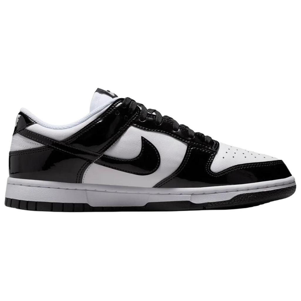 Nike Sneakers Donna Dunk Low SE Patent Panda Nero Bianco Argento Metallizzato IV5104-102