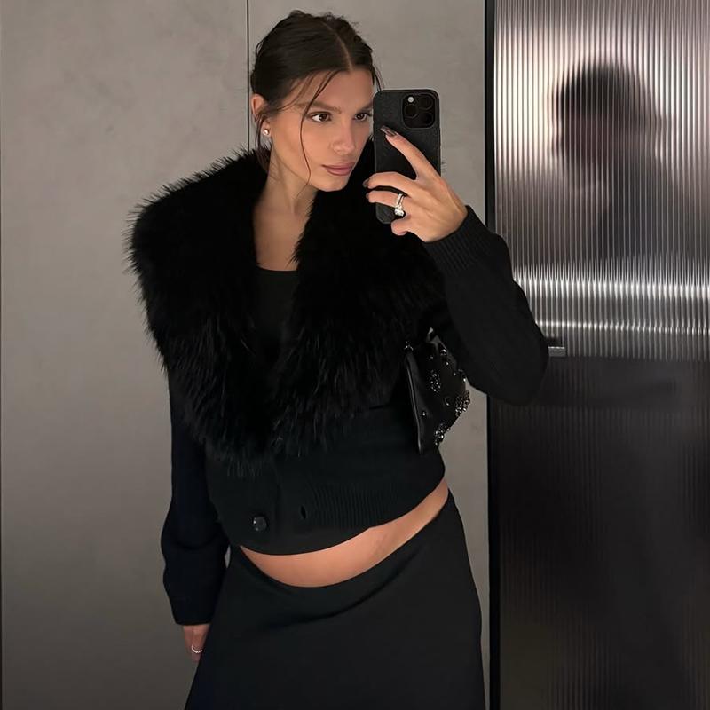 Knit Fluffy Cardigan Sweater Women 2026 Spring Knitted Long Sleeve V-Neck jacket Coat Female Elegant Knitwear Cardigan Sweater Coats
