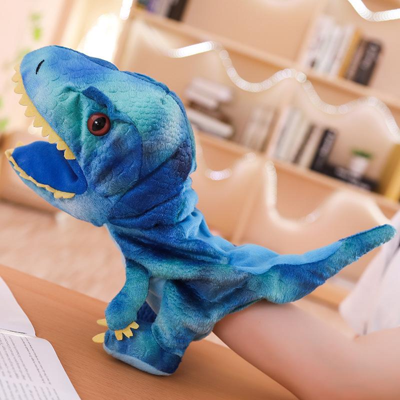 Dinosaurier Hai Krokodil Plüschpuppen Stofftiere Lebensecht Frosch Handpuppen Für Kinder Plüsch Weiche Tierpuppen Puppe Kinderspielzeug