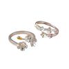 Unique Delicate Flower Opening Adjustable Rings For Women  Minimalist Silver Color Finger Ring Engagement Jewelry Gift