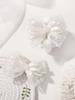 LOVEKIKI White Lace Hair Bows Clip Girls Wedding Headwear Hairpins Ribbon Barrettes Kids Headdressr Hair Accessories 2Pcs/lot