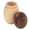 Acorn Shaped Toothpick Container 8cm Height Rounded Structure Eco Friendly Wood Toothpick Holder for Office Restaurant