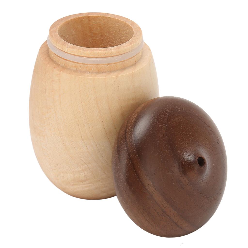Acorn Shaped Toothpick Container 8cm Height Rounded Structure Eco Friendly Wood Toothpick Holder for Office Restaurant