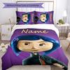 3pcs Coraline6 Cover Set - Personalized Name, HD Printed Bedding with 1 Cover and 2 Pillowcases - Perfect for Home Decor, Easy Care