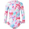 2-teiliges Kinder-Badeanzug-Set für Mädchen mit Fischschuppen-Aufdruck, Strand-Outfits, Tops und Slips mit Cartoon-Pferd-Aufdruck, Strandbadebekleidung, Badeanzüge