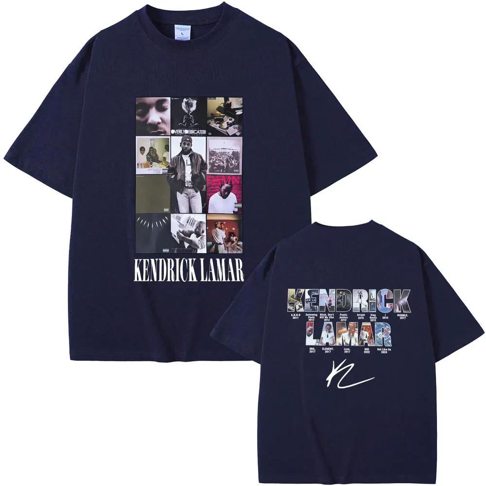 Hot Rapper Kendrick Lamar Album Cover Graphic T-shirt Summer Men Hip Hop Retro Oversized Streetwear Male Fashion Trend T Shirts