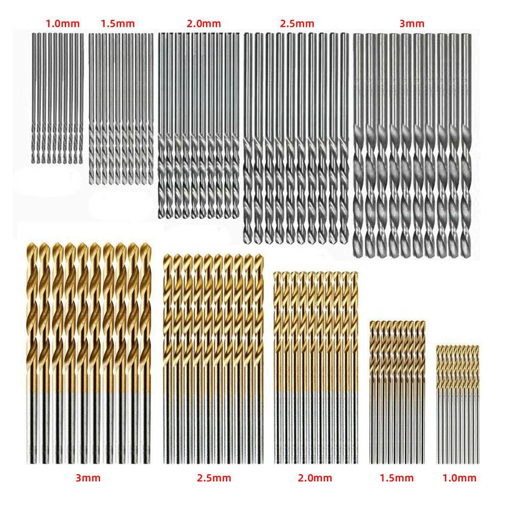 13-Piece Titanium-Plated Twist Drill Bit Set for Wood and Plastic Drilling