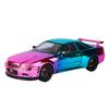 1/24 Nissan Skyline GT-R GTR R34 Alloy Electroplated Sports Car Model Diecast Metal Racing Car Vehicles Model Sound Light Kids Toy Gift
