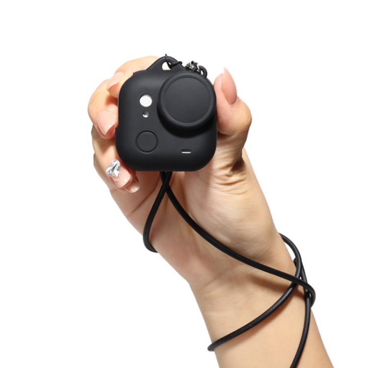 For Insta360 GO Ultra Silicone Case & Lens Cap Set with Lanyard  Anti-Scratch Camera Body Protector Silicone Case & Lens Cap Set чёрный