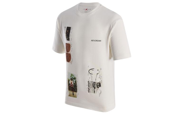 Jordan Flight T Shirts Men's Apricot Crew Neck Moderate Straight Fit FN5987-133