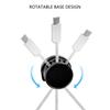 6Pieces 360 Degree Rotating Cord Keeper Magnetic Cable Organiser Adhesive Cable Clip For Desk Cable Cord Management
