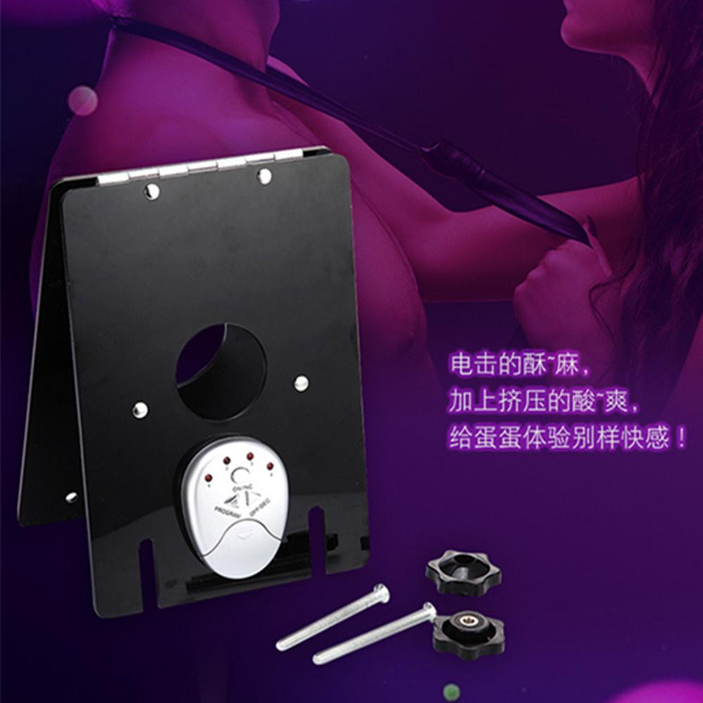 Vibrating Ring For Penis Massager Electro Shock Scrotal Splint Cock Bondage Restraints Men Sex Toy Erotic Products Male Chastity