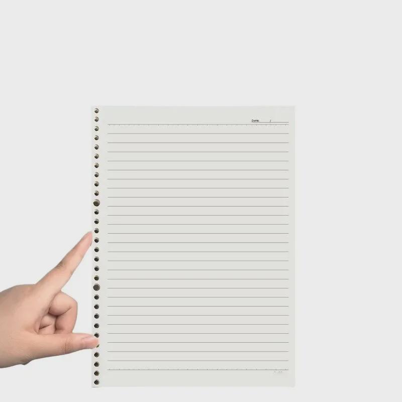 Student Life B5 Rezervă cu frunze libere: Hârtie grilă A4, A5 pentru note în limba engleză